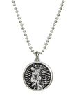 Storm Guardian Small Silver St Christopher Necklace