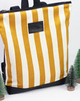 Kids Backpack in Yellow and White Stripes