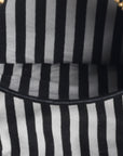 Black Zip Leather Shoulder Hobo Bag