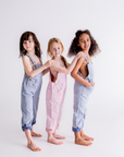 Pink Stripe Dungarees