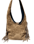 Suede Tote Bag Khaki