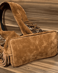 Suede Tote Bag Khaki