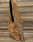 Suede Tote Bag Khaki