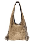 Suede Tote Bag Khaki