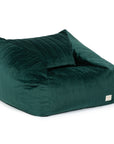 Luxury Chelsea Velvet Armchair for Kids, Premium Eco-Velvet Beanbag Chair, Handcrafted in Barcelona, Jungle Green by Ella James at brixbailey.com