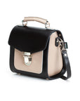 Handmade Leather Sugarcube Handbag - Cafe Noir