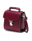 Handmade Leather Sugarcube Handbag - Oxblood