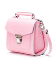 Handmade Leather Sugarcube Handbag - Pastel Pink