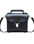 Handmade Leather Sugarcube Handbag - Black