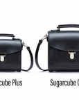 Handmade Leather Sugarcube Handbag - Zebra