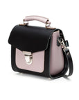 Handmade Leather Sugarcube Handbag - Rose Truffle
