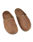 Recycled Brown Unisex Leather Slippers