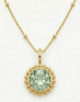 Sunburst Necklace - Green Quartz in Gold or Silver