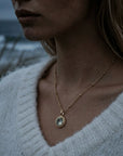 Sunburst Necklace - Green Quartz in Gold or Silver