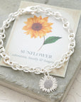 Sunflower Silver Charm