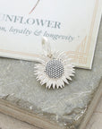 Sunflower Silver Charm
