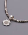Sunflower Silver Charm