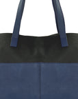 Royal Blue Two Tone Horizontal Leather Tote Brix and Bailey Ethical Leather Bag Brand