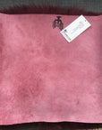 Luxury British sheepskin square seat cover, 37cm burgundy, premium free-range organic sheepskin, handcrafted in London by Wildash London at brixbailey.com