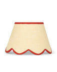 Sweet Red Trim Scalloped Lampshade