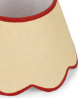 Sweet Red Trim Scalloped Lampshade