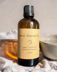Sweet Almond Carrier Oil | Cold-Pressed Vegan 100 ml Amber Bottle