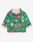 Cozy Organic Cotton Kids Sweatshirt with Fleece Lining, Cute Forest Animal Print, Sustainable Toby Tiger Collection by Toby Tiger at brixbailey.com