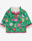 Premium Organic Cotton Kids Fleece Sweatshirt with Fun Forest Animal Print and Stand Collar by Toby Tiger at brixbailey.com