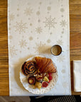 Table Runner - Golden Snowfall