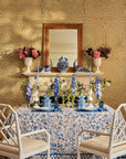 Belgravia Bloom Blue Cotton Tablecloth