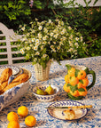 Belgravia Bloom Blue Cotton Tablecloth