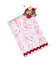 Kensington Bow Pink Cotton Tablecloth with Ric Rac