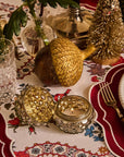 Sommerset Scroll Red Cotton Tablecloth