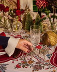 Sommerset Scroll Red Cotton Tablecloth