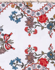 Sommerset Scroll Red Cotton Tablecloth