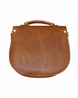 Handmade Tannery Leather Saddle Bag - Tan