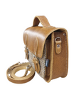 Midi Tannery & Tweed Satchel - Tan