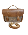 Midi Tannery & Tweed Satchel - Tan