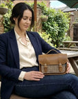 Midi Tannery & Tweed Satchel - Tan
