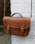 Leather Midi Satchel - Tannery Tan