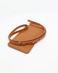 Tan Leather Crossbody Phone Bag