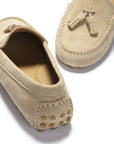 Women's Tasselled Driving Loafers, taupe suede