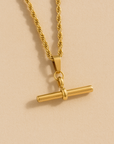 T Bar Twist Chain Necklace