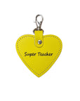 Leather Charm for Teacher - Free Engraving - Assorted Colours