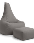 Tearo: Bean Bag + Footrest for Little Loungers - Taupe