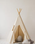 Beige Kids Indoor and Outdoor Teepee Tent