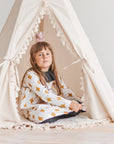 MINICAMP Boho Kids Teepee - Natural Cotton Play Tent with Tassels for Imaginative Play by Minicamp at brixbailey.com