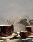 Terracotta Ceramic Serving Bowl Set of 3