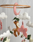 Garden Cot Mobile with Woodland Deer and Moon