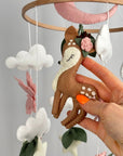 Garden Cot Mobile with Woodland Deer and Moon